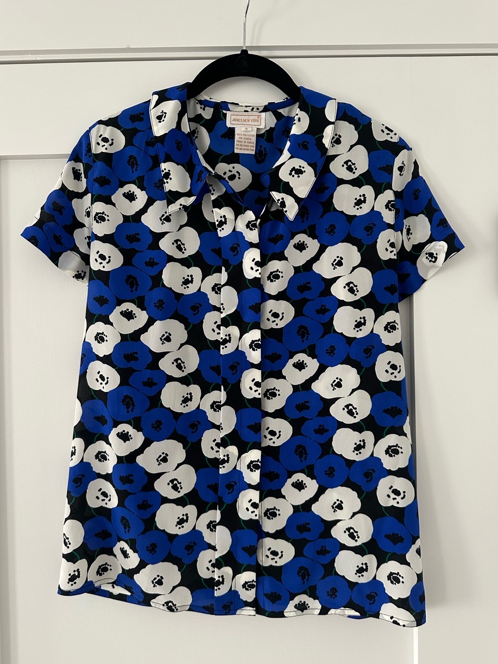 VINTAGE Jones New York floral short sleeve blouse 4